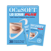 OCuSOFT paquete frontal mostrando 30 toallitas y beneficio conveniencia