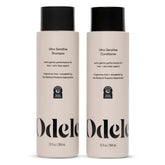 Odele set frontal de champú y acondicionador mostrando envases y beneficio suave
