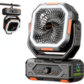 OGERY vista frontal del ventilador portátil mostrando diseño compacto y controles fáciles