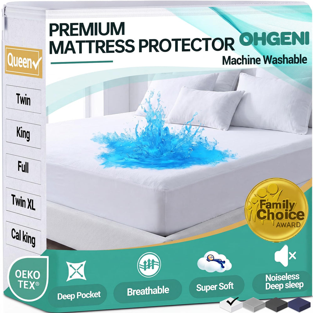 OhGeni vista frontal de la funda Queen ajustada y protectora para mayor durabilidad