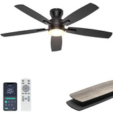Ohniyou frontal del ventilador negro mostrando diseño moderno y ahorro