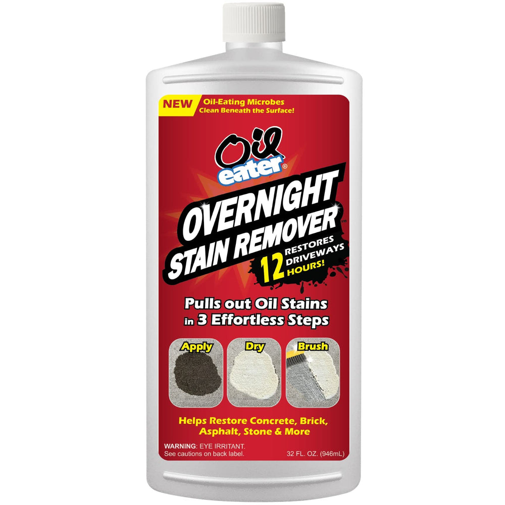 Oil Eater envase frontal mostrando producto y uso eficiente