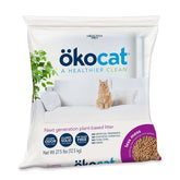 ÖKOCAT frente del paquete mostrando peso y asa reciclable, facilita transporte
