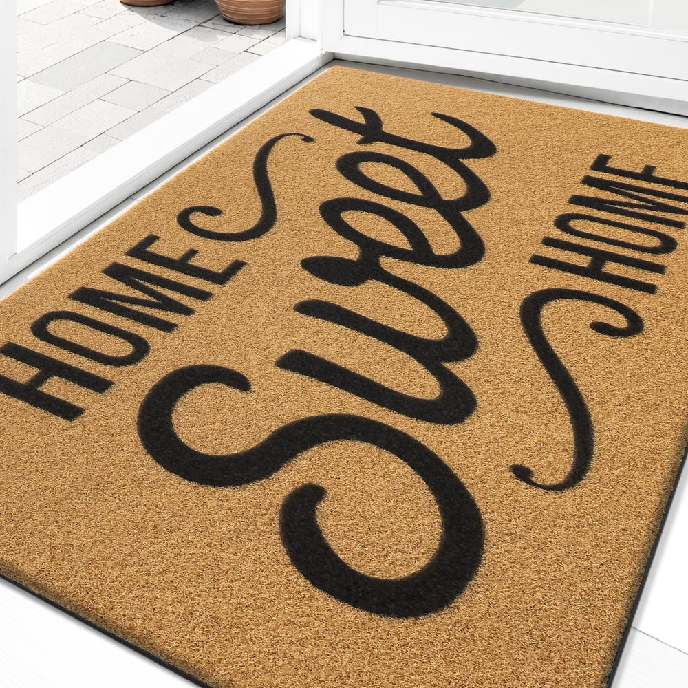 OLANLY felpudo frontal mostrando diseño y bienvenida duradera