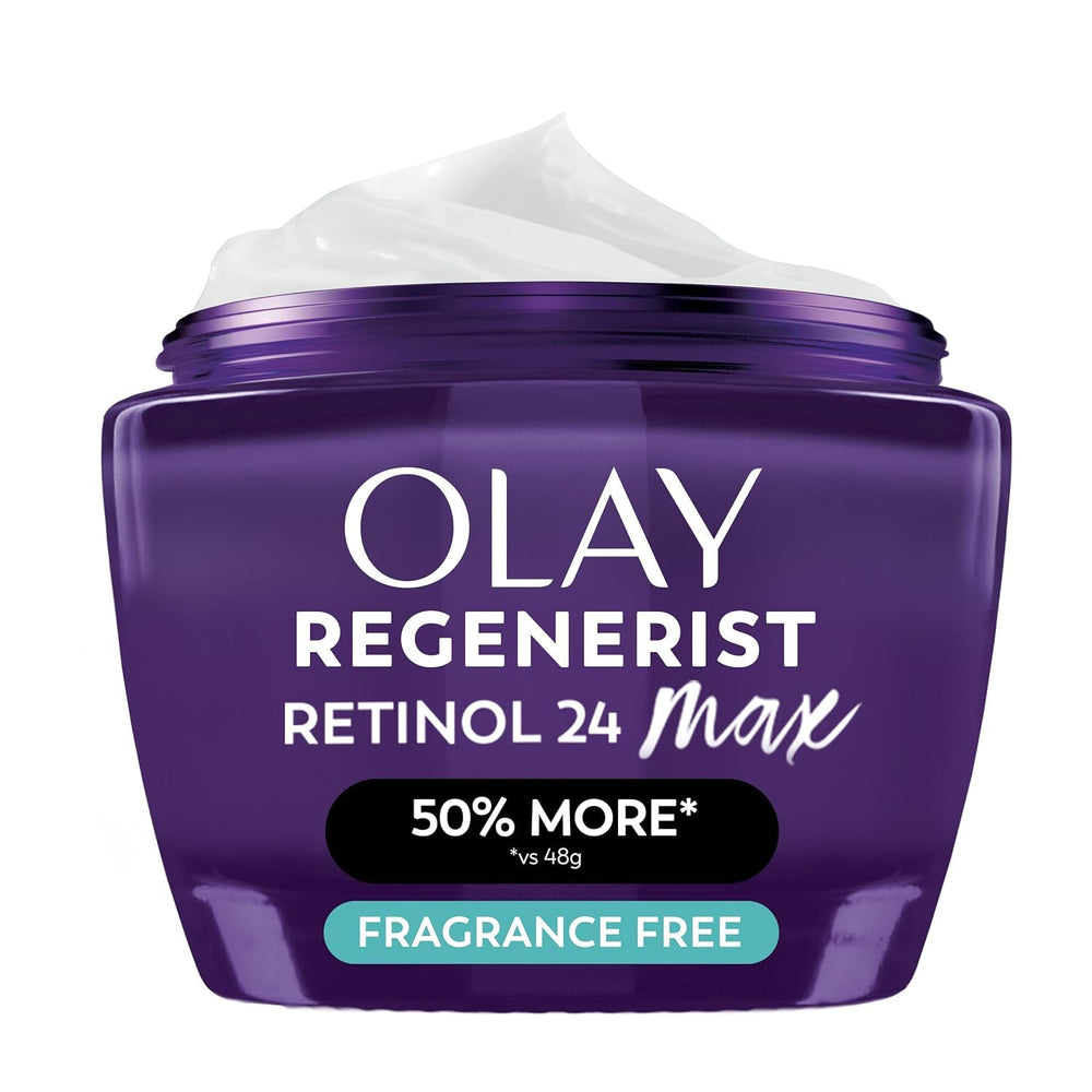 Olay crema retinol MAX frontal mostrando envase y beneficio hidratación profunda