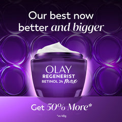 Olay textura de crema mostrando consistencia fácil de absorber y confort nocturno