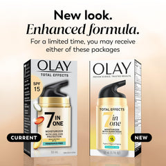 Textura de la crema Olay Total Effects en primer plano, rápida absorción visible