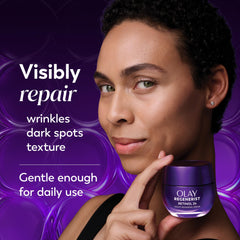 Olay textura cremosa en primer plano que ilustra absorción rápida