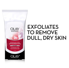 Toallita Olay detalle de la microtextura que ayuda a exfoliar suavemente
