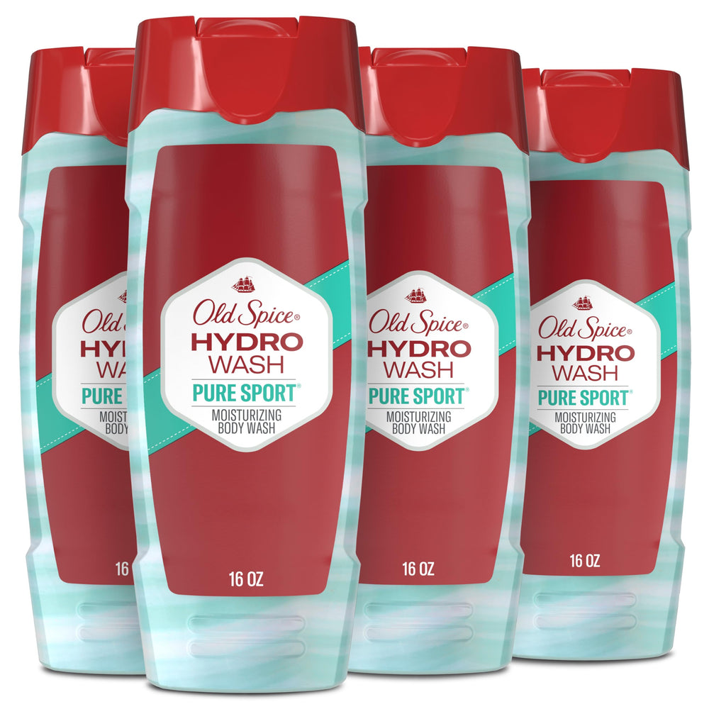 Old Spice frontal del envase mostrando nombre y tamaño beneficios de limpieza