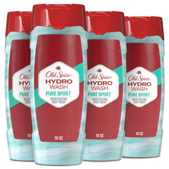 Old Spice frontal del envase mostrando nombre y tamaño beneficios de limpieza