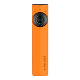 OLIGHT ArkPro frontal naranja mostrando su diseño compacto y beneficios de portabilidad