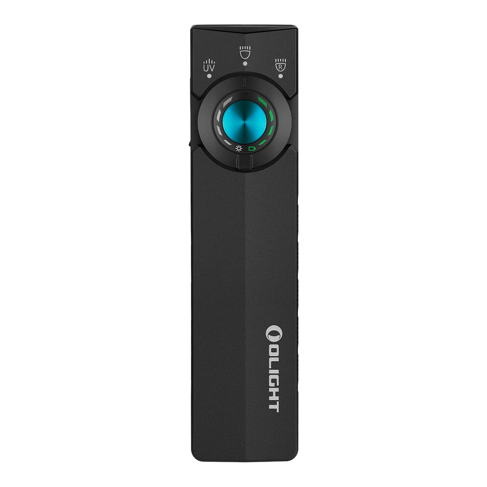 OLIGHT ArkPro Lite front view showing compact black body and lens, ideal portability