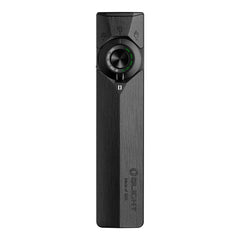 OLIGHT ArkPro Ultra vista frontal mostrando diseño compacto y botones, destacando portabilidad