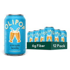 OLIPOP lata frente mostrando diseño y sabor nostálgico