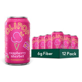 OLIPOP frente del pack de 12 latas mostrando la etiqueta y beneficio prebiótico
