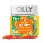 OLLY envase frontal con diseño Tropical Zing mostrando 60 gomitas