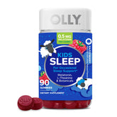 OLLY frasco frontal de Kids Sleep mostrando diseño y cantidad 90 unidades