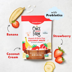 Once Upon a Farm textura de melts de coco que se derriten al tacto