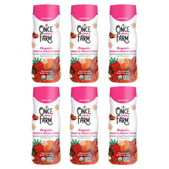 Once Upon a Farm lata frontal del snack, práctico y portátil