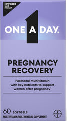ONE A DAY vista frontal del envase con la fórmula posparto y beneficios claros