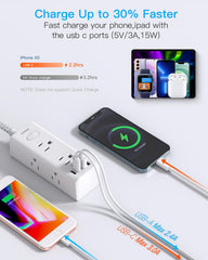 One Beat detalle de puertos USB-C en la regleta para carga rápida de dispositivos modernos