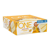 ONE empaque frontal de Lemon Cake mostrando caja de 12 unidades y etiqueta clara