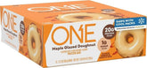 ONE empaque frontal mostrando barras y sabor maple, práctico para llevar