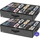 Onlyeasy vista frontal del organizador bajo cama con aspecto ordenado y capacidad