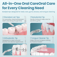 Onlyone en uso limpiando alrededor de brackets para mejor higiene ortodóntica