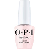 OPI botella frontal mostrando color translúcido y beneficio de brillo duradero