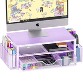 OPNICE front view of monitor stand showing organized desk benefit