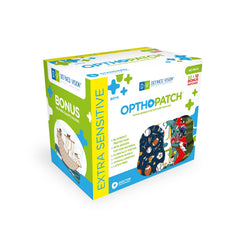 OPTHOPATCH empaque frontal mostrando 40 unidades y tablero de recompensas