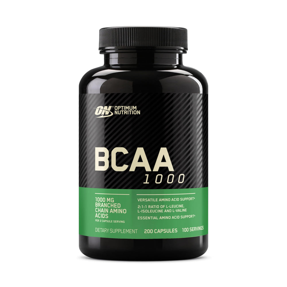 Optimum Nutrition bote frontal con 200 cápsulas muestra conveniencia