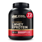 Optimum Nutrition envase frontal fresa mostrando tamaño 5 lb y claridad del producto