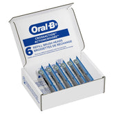 Oral-B CrossAction frontal del pack de 6 mostrando cabezales negros y beneficio de reposición