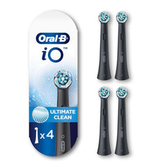 Oral-B iO vista frontal del cabezal mostrando diseño redondo y cobertura