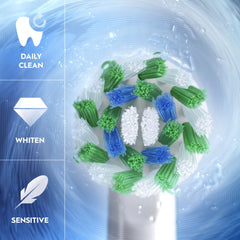 Oral-B textura de las cerdas que muestra precisión y beneficio de limpieza profunda
