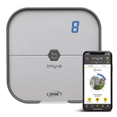Orbit B-hyve frontal mostrando carcasa compacta y fácil instalación