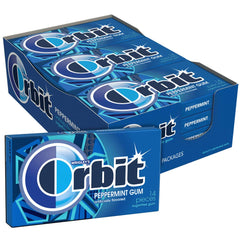 Orbit detalle de la textura del chicle con brillo que sugiere frescura