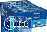 Orbit empaque frontal mostrando 12 paquetes y 168 piezas para disponibilidad