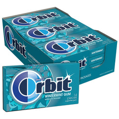 Orbit caja mayor abierta con los 12 packs listos para uso