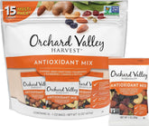Orchard Valley Harvest frente del paquete mostrando diseño y porciones