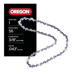 Oregon cadena frontal empaquetada mostrando compatibilidad y seguridad