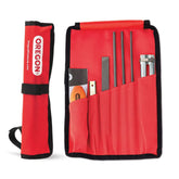 Oregon kit afilar frontal mostrando todas las piezas ordenadas y listas