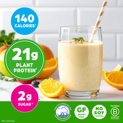 Orgain batido de vainilla en vaso listo para beber, nutritivo y cremoso