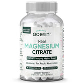 Organics Ocean frasco delantero mostrando etiqueta clara y beneficios