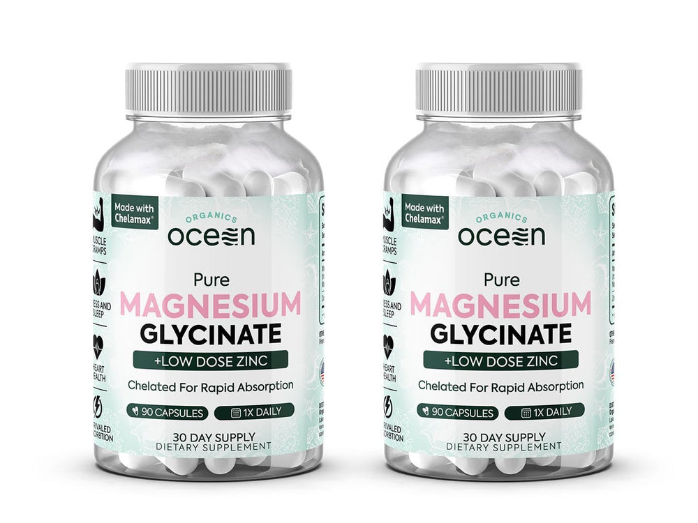 Organics Ocean frasco delantero mostrando diseño y cantidad, favorece confianza