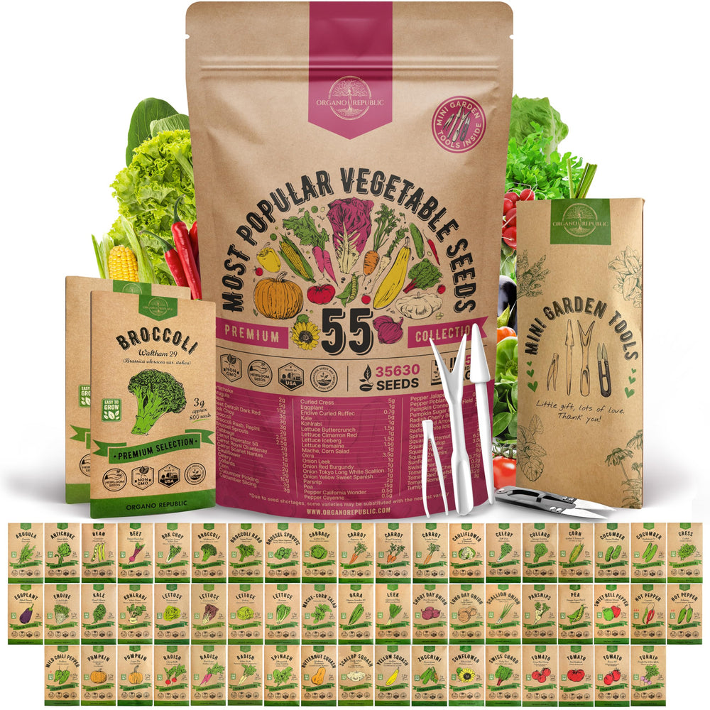Organo Republic bolsa resellable frontal que protege semillas y facilita almacenamiento
