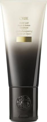 Oribe Gold Lust frente del empaque mostrando diseño premium y lujo